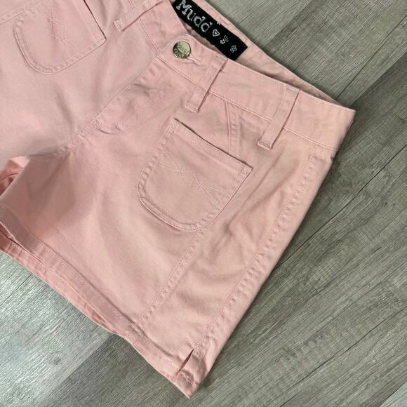 Vintage Mudd Light Pink Denim Jean Shorts Mid Rise Size 5 - Picture 6 of 7